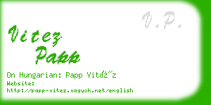 vitez papp business card